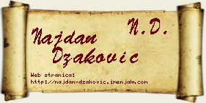 Najdan Džaković vizit kartica